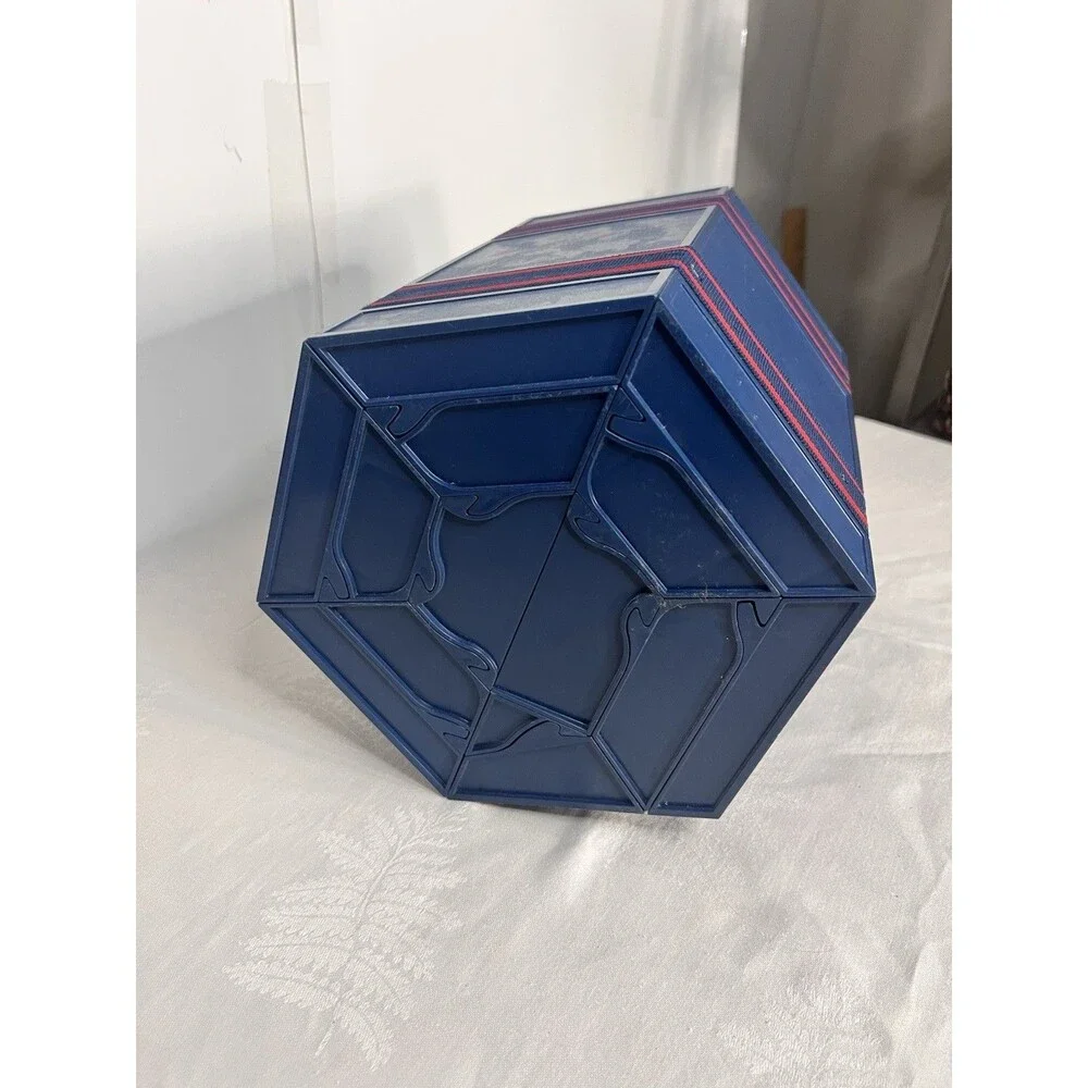 ROLYKIT Blue Sewing Crafts Hobbies Toolbox Fishing Tacklebox Handle